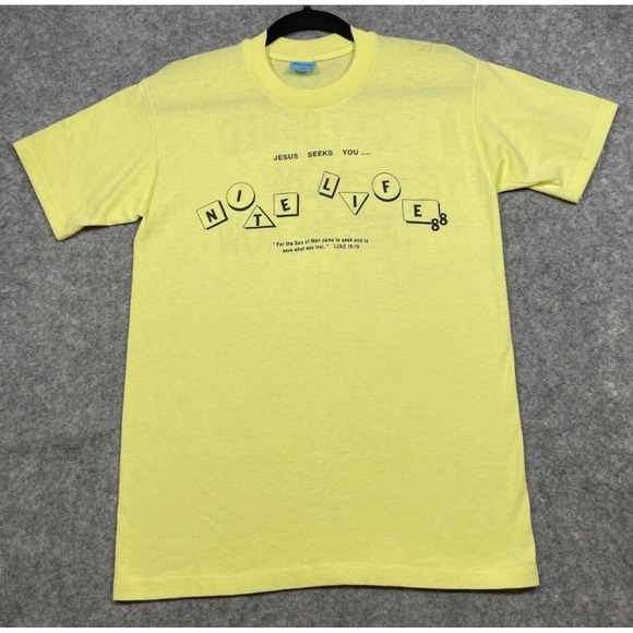 Stedman Other - Vintage 80s Jesus T Yellow Medium Stedman